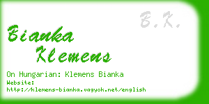 bianka klemens business card